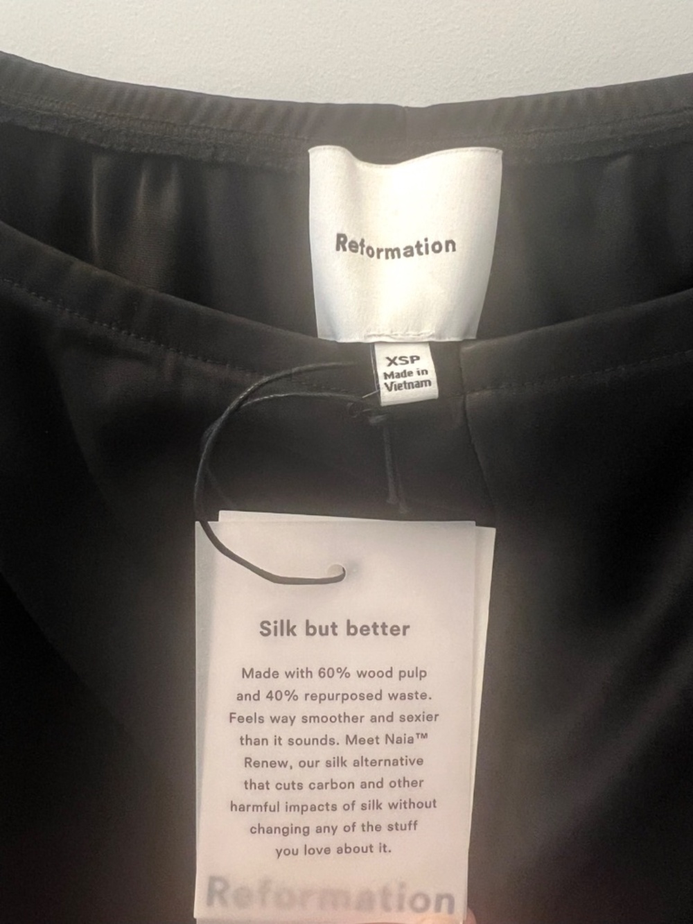 Reformation Petites Gale Satin Mid Rise Bias Pant - Picture 4 of 4